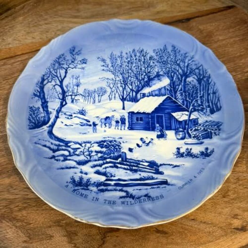 Currier & Ives 'A Home in the Wilderness' Decorative Plate